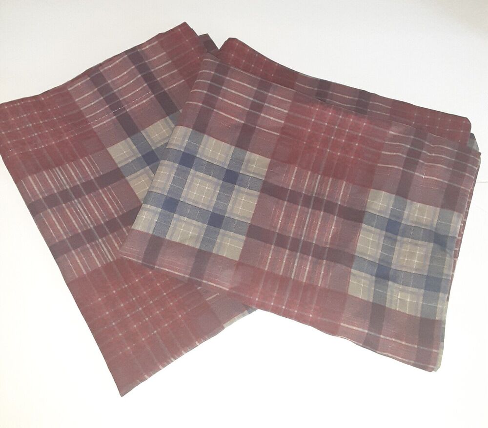 Vintage Westpoint Stevens Pillow Shams Plaid Masculine Timeless